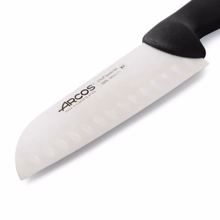 Arcos Cuchillo Santoku Color Negro Serie 2900 180 Mm