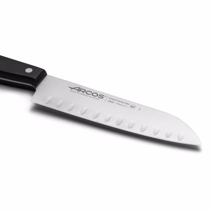 Arcos Cuchillo Santoku Con Alveolos Serie Universal 170 Mm