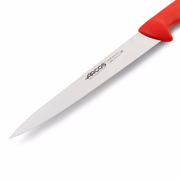 Arcos Cuchillo Trinchante Color Rojo Serie 2900 250 Mm