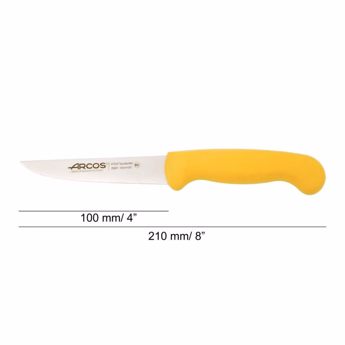 Arcos Cuchillo Verduras Color Amarillo Serie 2900 100 Mm
