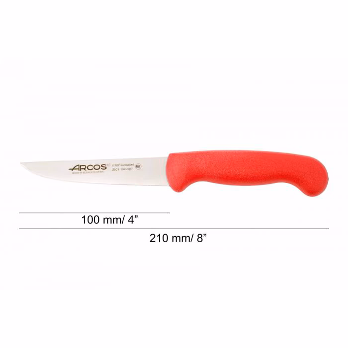 Arcos Cuchillo Verduras Color Rojo Serie 2900 100 Mm