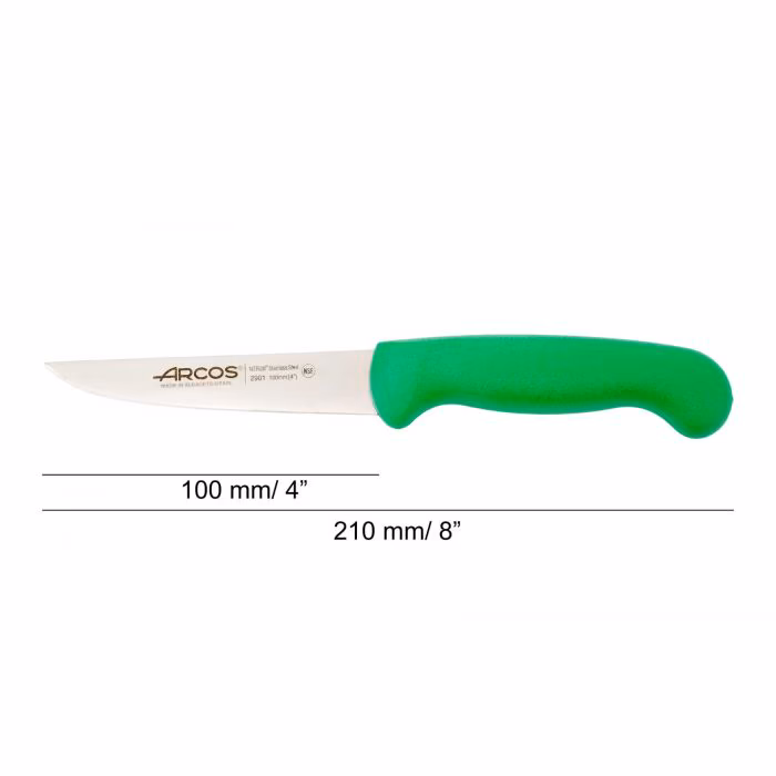 Arcos Cuchillo Verduras Color Verde Serie 2900 100 Mm