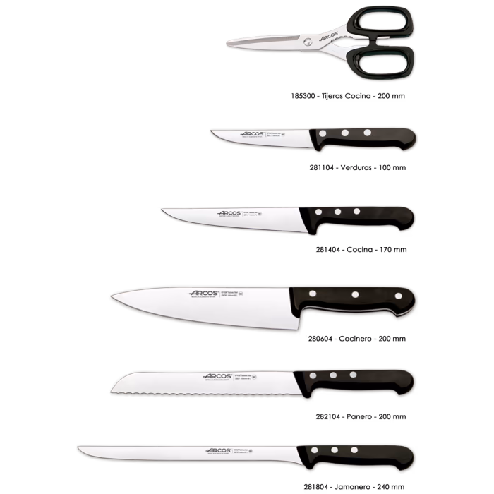 Arcos Juego Cocina 5 Pzas. Serie Universal + Tijeras + Taco