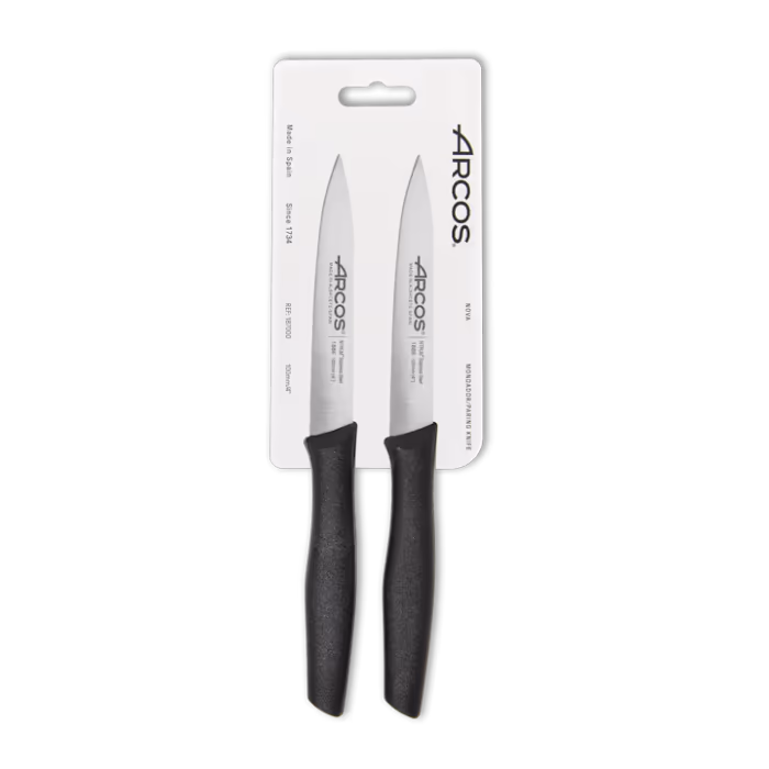 Arcos Juego cuchillos mondadores color negro 2 pzas serie nova