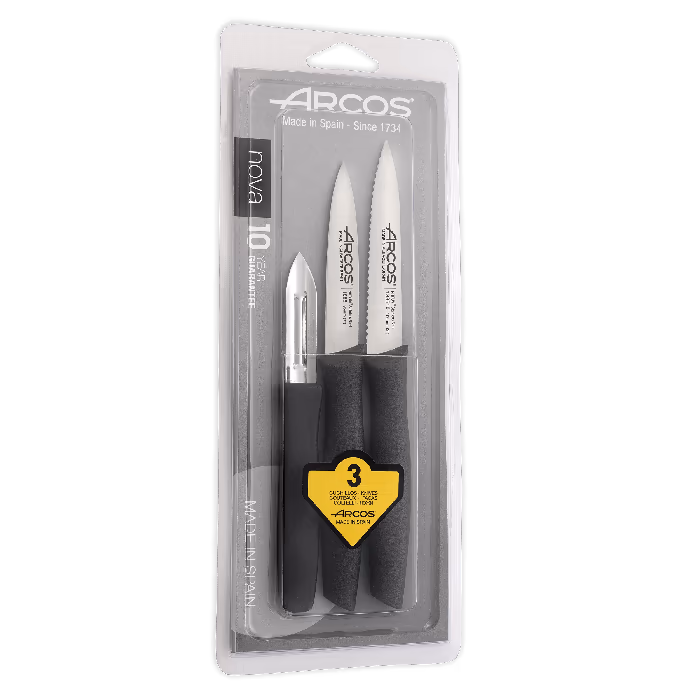 Arcos Juego Pelador + Mondadores Color Negro Serie Nova