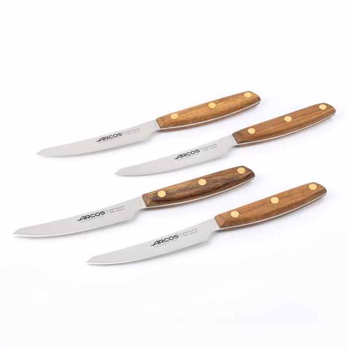 Arcos Set 4 Pzas. Cuchillos Chuleteros Serie Nórdika 100 Mm