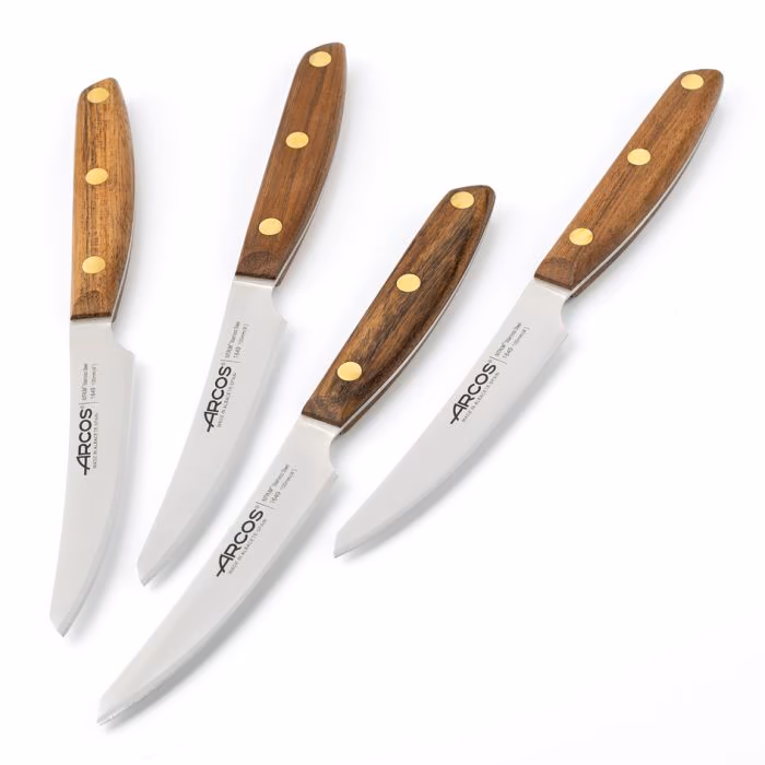 Arcos Set 4 Pzas. Cuchillos Chuleteros Serie Nórdika 100 Mm
