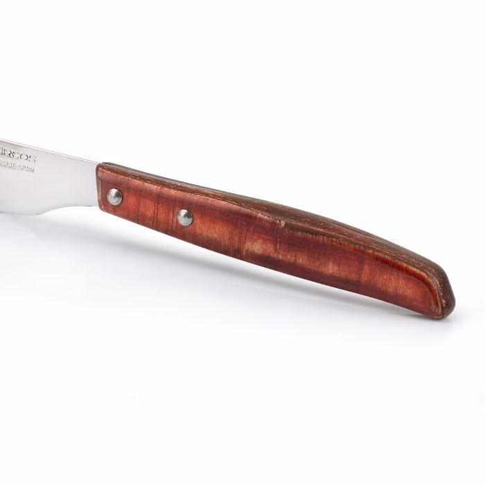 Arcos Set 6 Pzas. Cuchillo Chuletero Madera De Chopo Comprimida Tinte Rojo