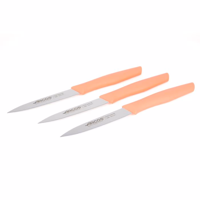 Arcos Set Cuchillos Mondadores Color Coral Serie Nova