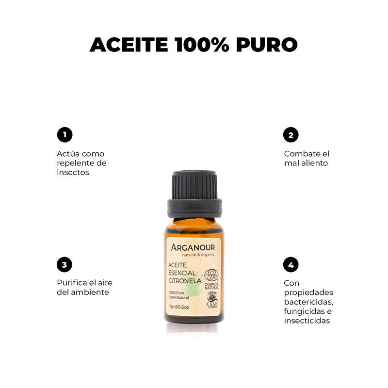 Arganour Aceite Esencial De Citronela 100% Puro