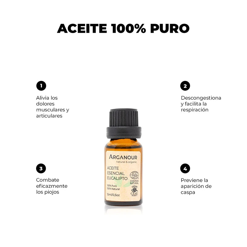 Arganour Aceite Esencial De Eucalipto 100% Puro
