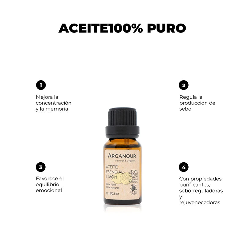 Arganour Aceite Esencial De Limón 100% Puro