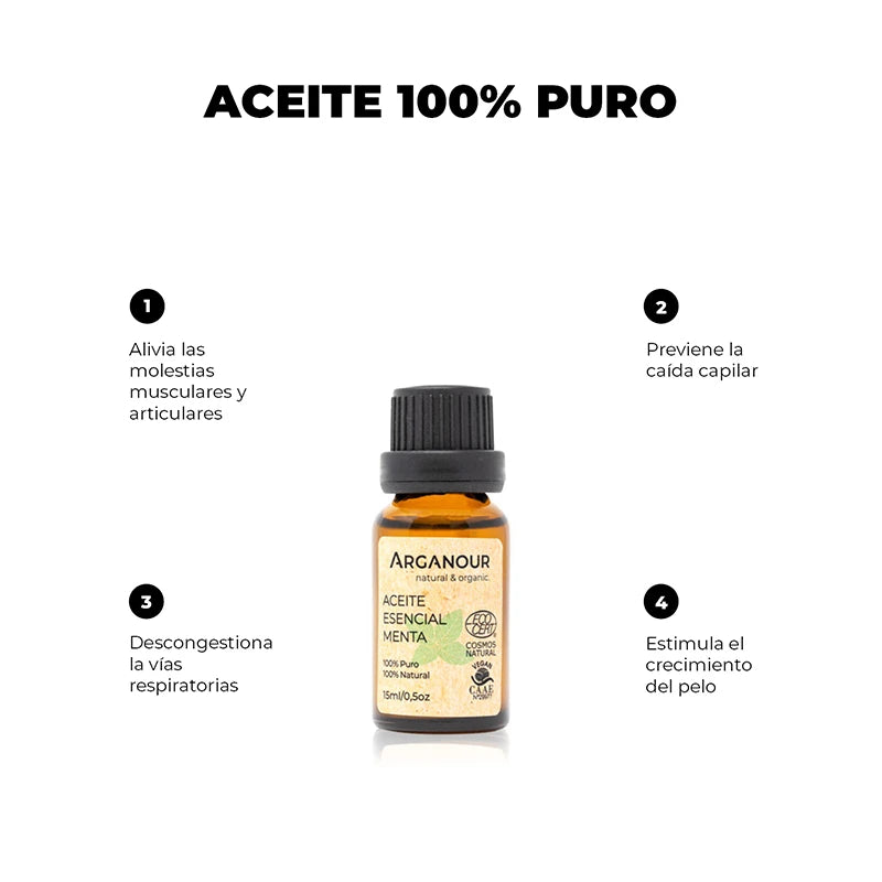 Arganour Aceite Esencial De Menta 100% Puro