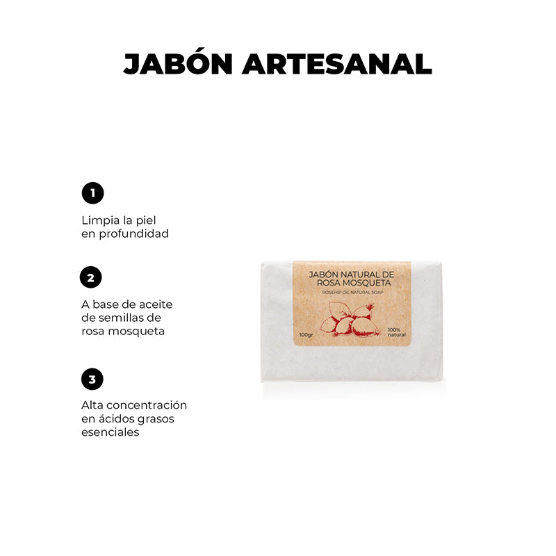 Arganour Jabón Natural Con Rosa Mosqueta