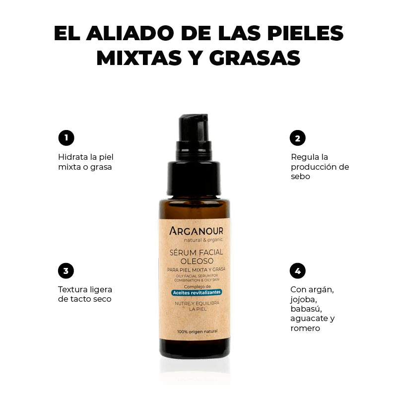 Arganour Sérum Facial Oleoso Piel Mixta Y Grasa
