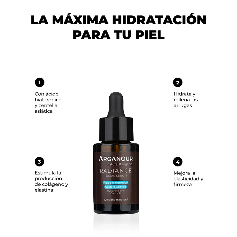 Arganour Radiance - Sérum Con Ácido Hialurónico Y Centella Asiática