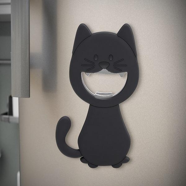 Balvi Balvi Abrebotellas Katy Color Gris En Forma De Gato Magnético Plástico PVC/metal