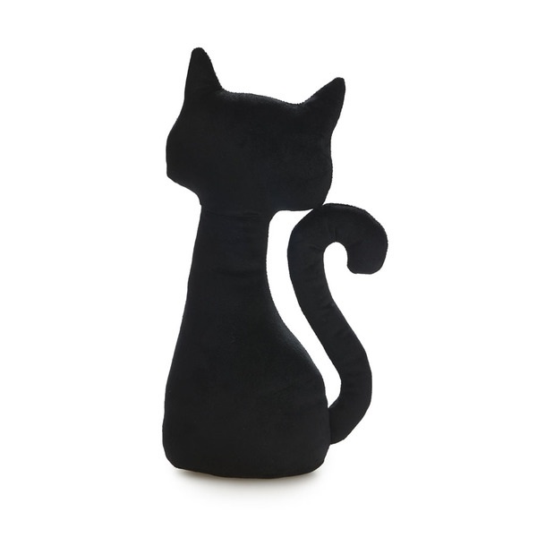 Balvi Balvi Aguantapuertas Meow Color negro Sujetapuertas con forma de gato Poliéster 28 cm
