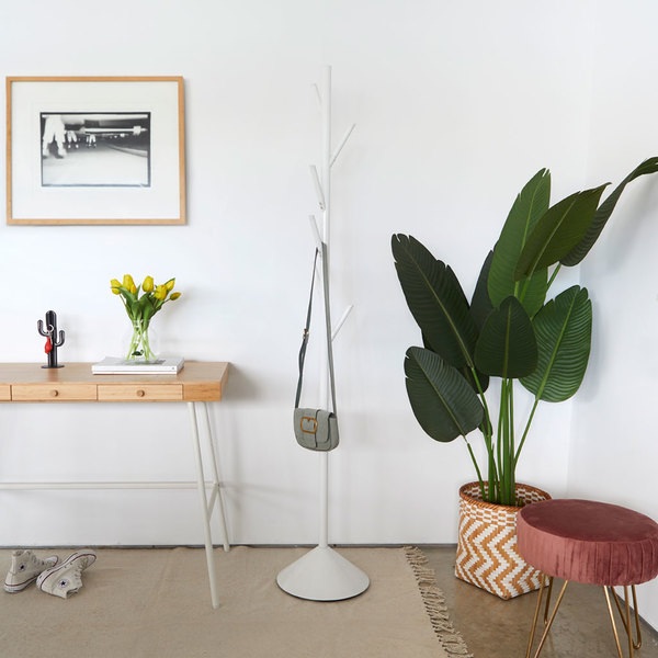 Balvi Balvi - Autumn Perchero De Pie En Metal De Color Blanco. Altura: 174cm. Para Colgar Todo Tipo De Rop