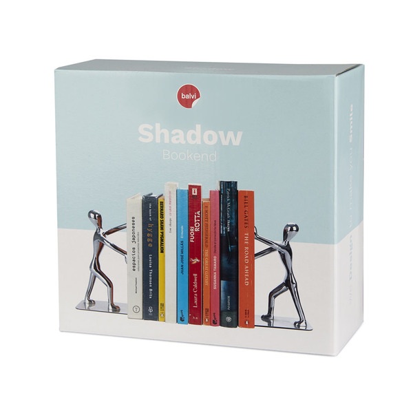 Balvi Balvi - Sujeta Libros Shadow X2 Cromado Zinc