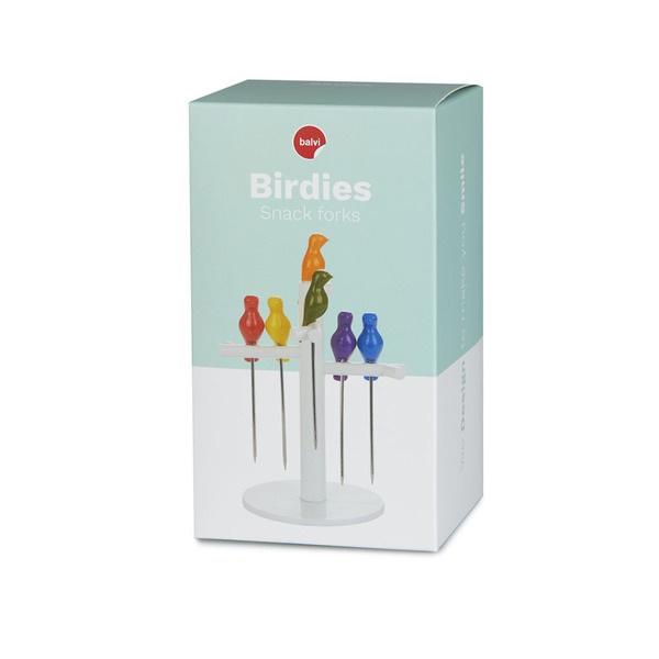 Balvi Balvi - Tenedor Aperitivo Birdies X6 Inox/ABS