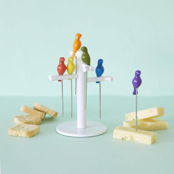 Balvi Balvi - Tenedor Aperitivo Birdies X6 Inox/ABS