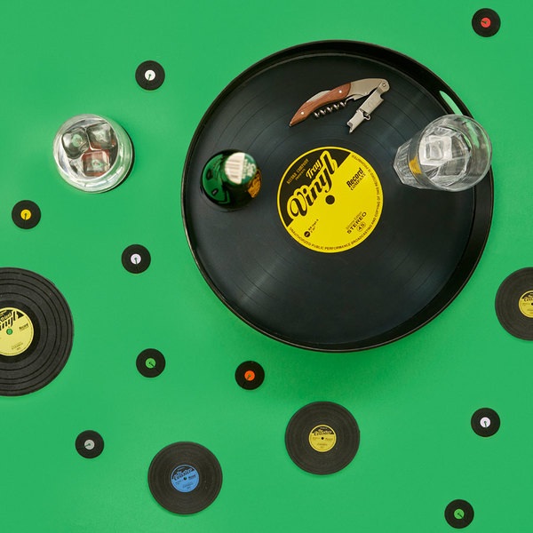 Balvi Bandeja Vinyl Negro-27892