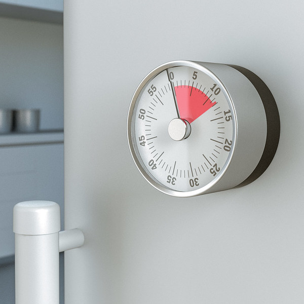 Balvi Balvi - Basics Minutero Mecánico Y Magnético. Cuenta Hasta 60 Minutos. Sonido De Alarma Al Alcanzar E