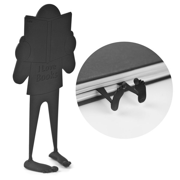 Balvi Balvi - Book Crush marcapáginas con diseño divertido de personaje aplastado por el libro. Es de plást