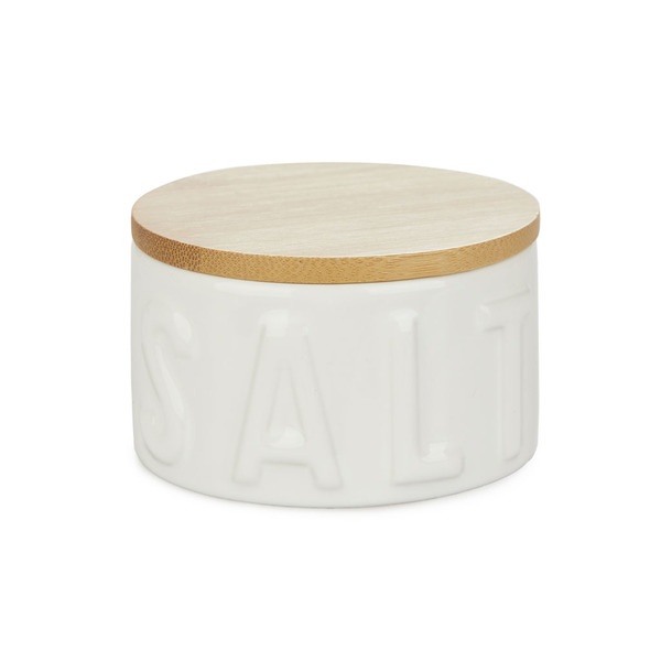 Balvi Balvi - Bote Para Sal En Escamas Salt Bambú/cerámica