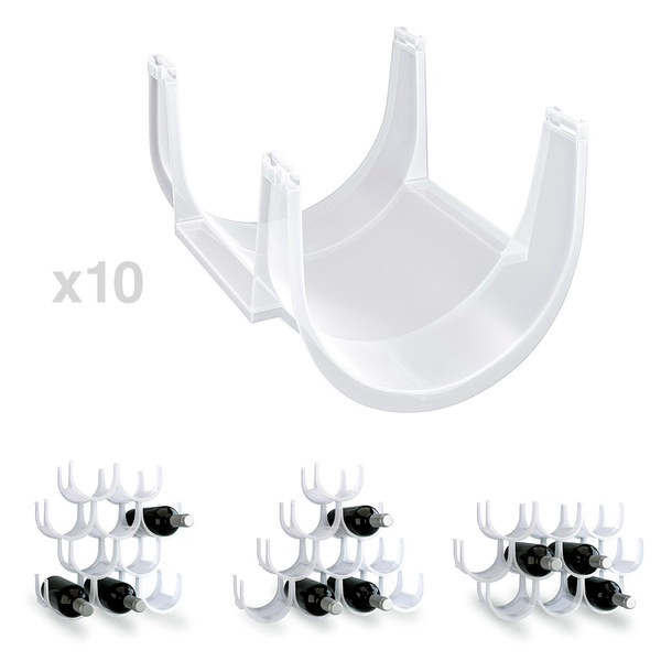 Balvi Balvi - Botellero Para 10 Botellas. Formado Por 10 Módulos Individuales. Permite Diferentes Configura