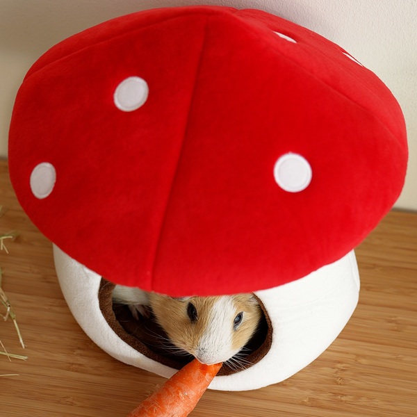 Balvi Cama Para Cobaya Mushroom Beige/rojo-27736