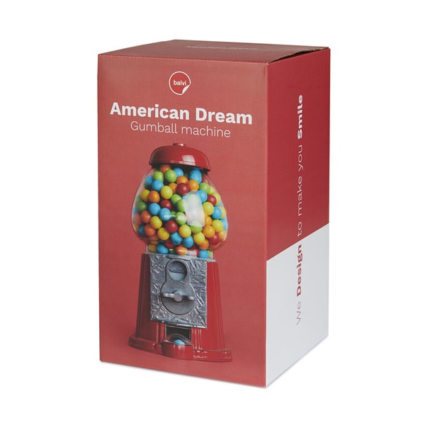 Balvi Balvi Chicletera American Dream Rojo Hucha Y Dispensador De Caramelos Chicles Chocolates Frutos Se