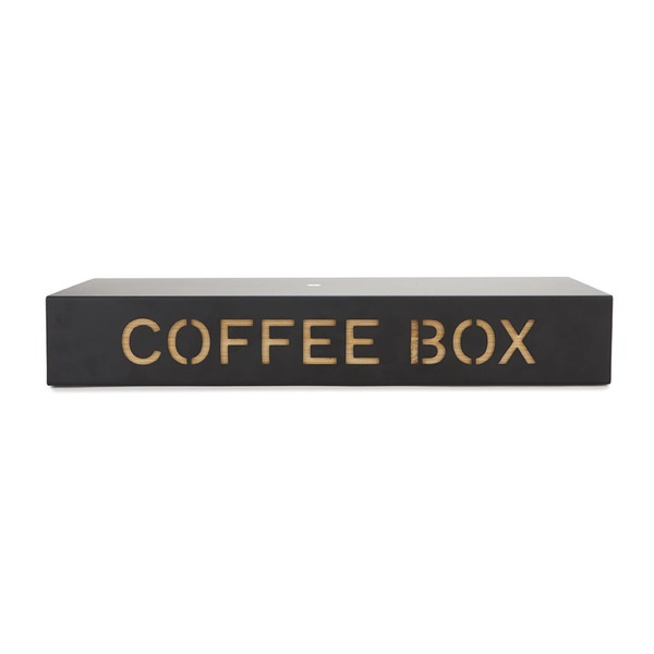 Balvi Coffee Box Negro Metal/bambú-27815