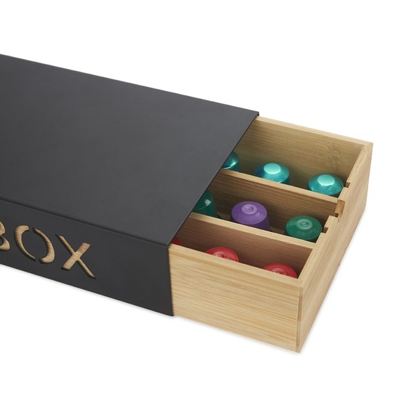 Balvi Coffee Box Negro Metal/bambú-27815
