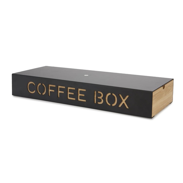 Balvi Coffee Box negro metal/bambú-27815
