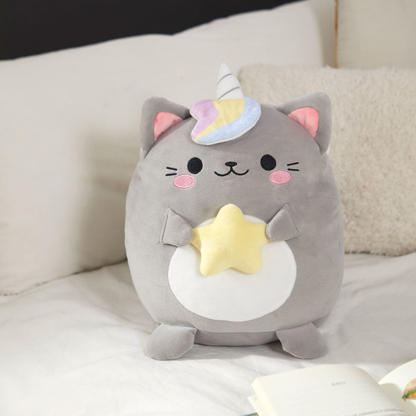 Balvi Cojín Fluffy Kawaii Starry Gris-27891