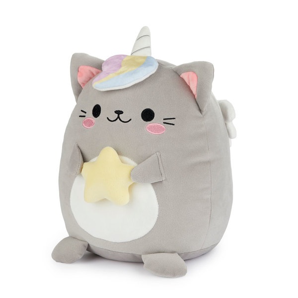 Balvi Cojín Fluffy Kawaii Starry gris-27891