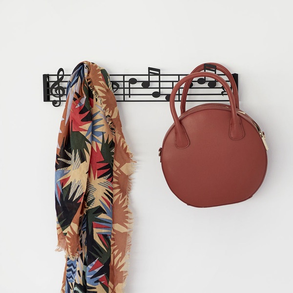 Balvi Colgador Pared Musik Negro-27446