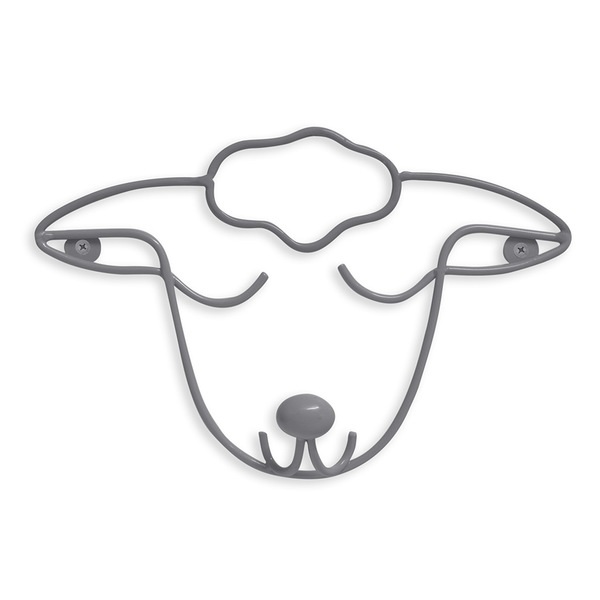 Balvi Balvi Colgador Pared The Sheep Color Gris Set De 2 Colgadores Con Forma De Cabeza De Oveja Hierro