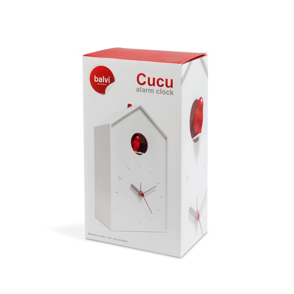 Balvi Balvi Despertador Cucu Color Blanco Reloj De Mesa O De Pared Pilas:1xAA + 2xC (no Incluidas) Plástico