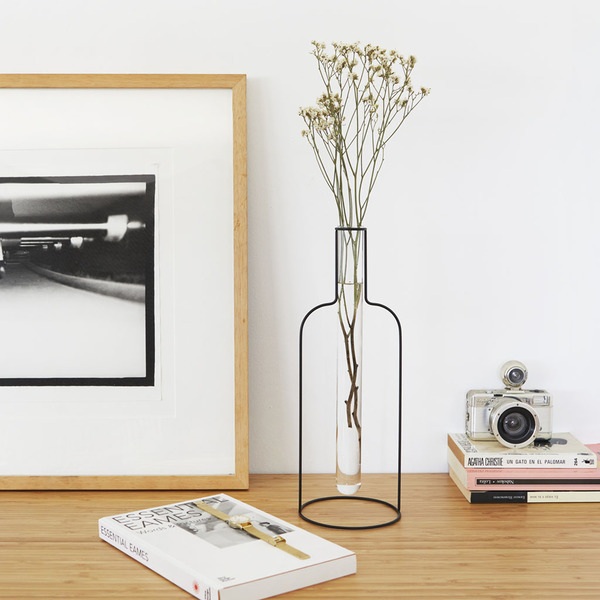 Balvi Florero Bottle Silhouette XL Negro-27457