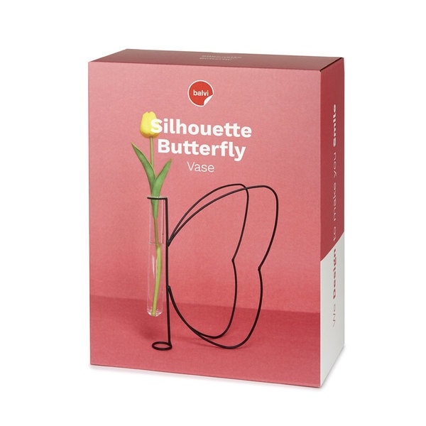 Balvi Florero Butterfly Silhouette Negro-27794