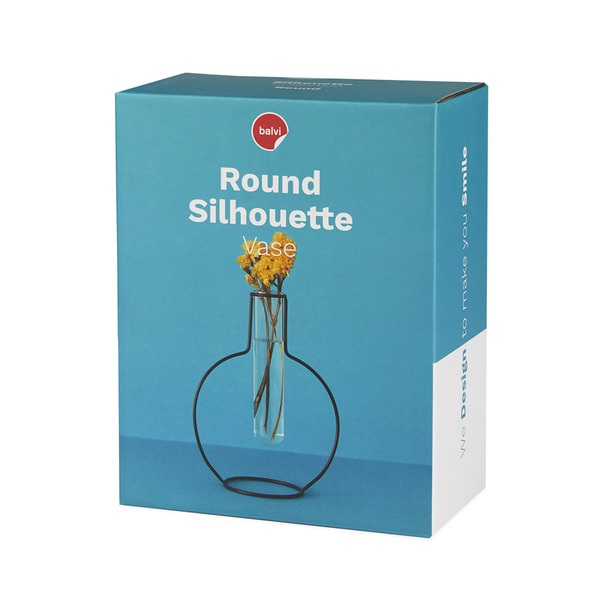 Balvi Florero Round Silhouette Negro-27322