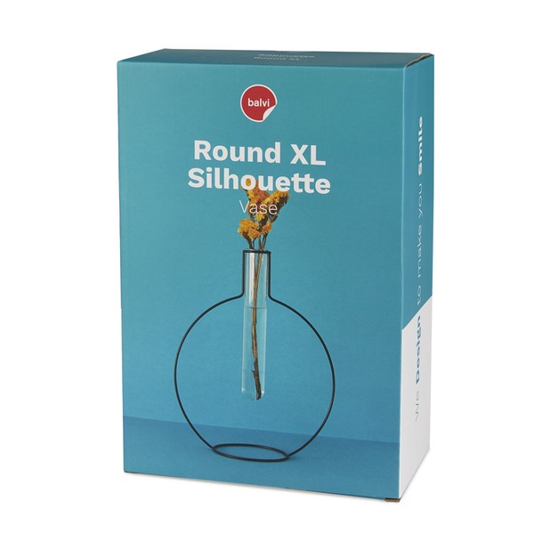 Balvi Florero Round Silhouette XL Negro-27456