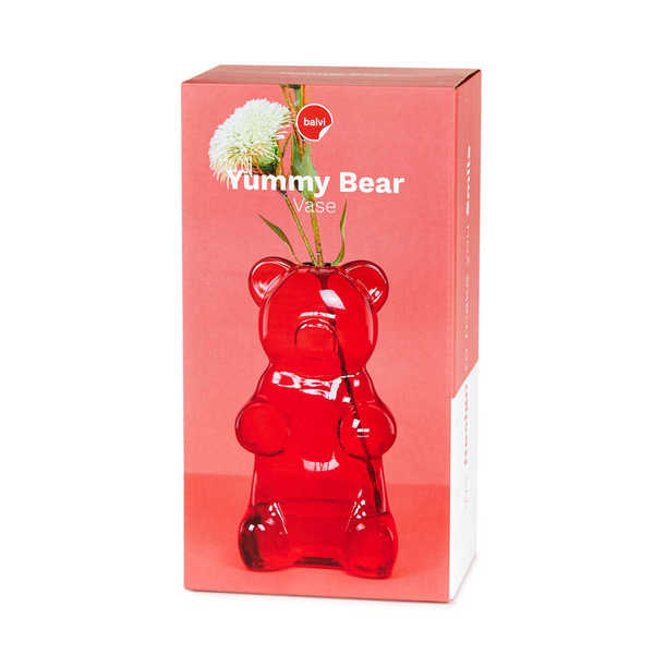 Balvi Florero Yummy Bear Rojo-27968