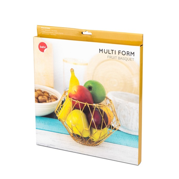 Balvi Balvi Frutero Multi Form Color Dorado Contenedor Decorativo Ajustable Metal