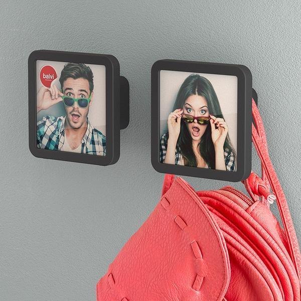 Balvi Balvi - Klick Colgador De Pared. Set De Dos Colgadores. Personalizables Con Una Foto. Fabricados En P