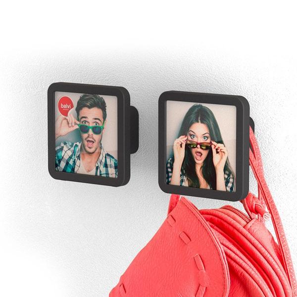 Balvi Balvi - Klick colgador de pared. Set de dos colgadores. Personalizables con una foto. Fabricados en p