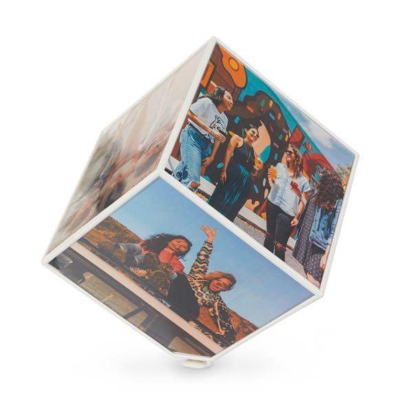 Balvi Balvi - Kube marco giratorio para 6 fotos de 15x15cm. Necesita una pila AA (no incluída)